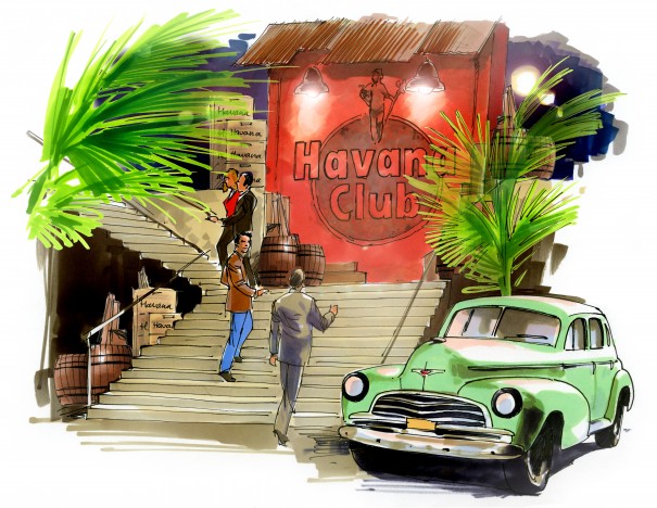 Havana club DECOR ILLUSTRATIE